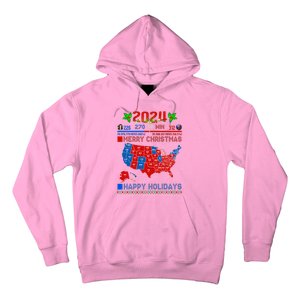 2024 Electoral Map Merry Christmas Trump Landslide Holiday Hoodie