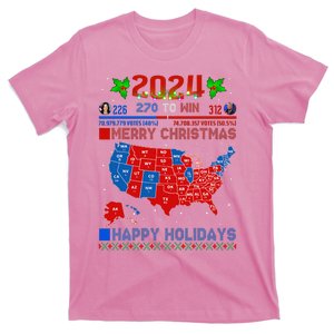 2024 Electoral Map Merry Christmas Trump Landslide Holiday T-Shirt