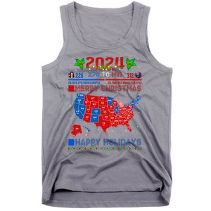 2024 Electoral Map Merry Christmas Trump Landslide Holiday Tank Top