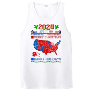 2024 Electoral Map Merry Christmas Trump Landslide Holiday PosiCharge Competitor Tank