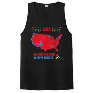 2024 Electoral Map Merry Christmas Trump Landslide Holiday PosiCharge Competitor Tank