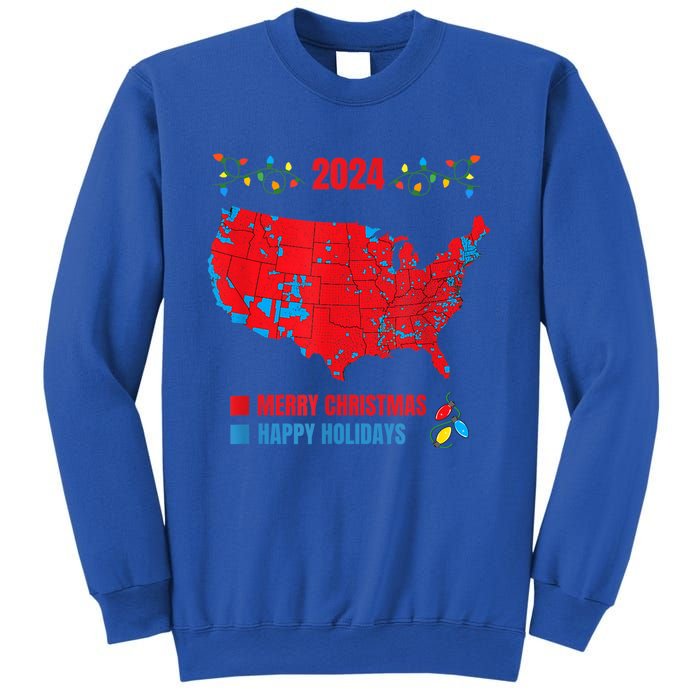 2024 Electoral Map Merry Christmas Trump Landslide Holiday Sweatshirt