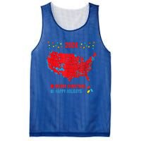 2024 Electoral Map Merry Christmas Trump Landslide Holiday Mesh Reversible Basketball Jersey Tank