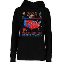 2024 Electoral Map Merry Christmas Trump Landslide Holiday Womens Funnel Neck Pullover Hood