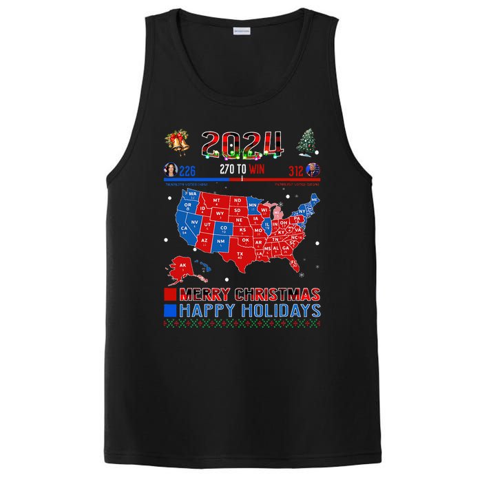 2024 Electoral Map Merry Christmas Trump Landslide Holiday PosiCharge Competitor Tank