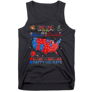 2024 Electoral Map Merry Christmas Trump Landslide Holiday Tank Top