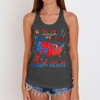 2024 Electoral Map Merry Christmas Trump Landslide Holiday Women's Knotted Racerback Tank