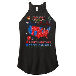 2024 Electoral Map Merry Christmas Trump Landslide Holiday Women's Perfect Tri Rocker Tank