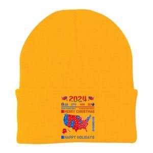 2024 Electoral Map Merry Christmas Trump Landslide Holiday Knit Cap Winter Beanie