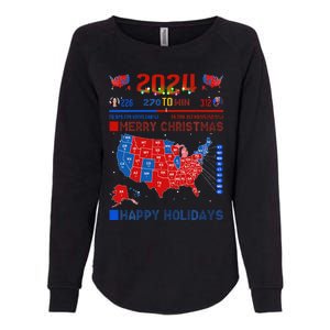 2024 Electoral Map Merry Christmas Trump Landslide Holiday Womens California Wash Sweatshirt