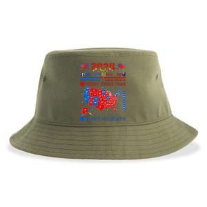 2024 Electoral Map Merry Christmas Trump Landslide Holiday Sustainable Bucket Hat