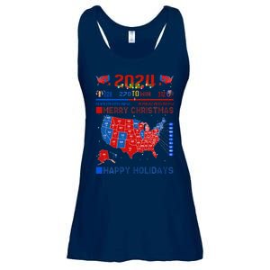 2024 Electoral Map Merry Christmas Trump Landslide Holiday Ladies Essential Flowy Tank