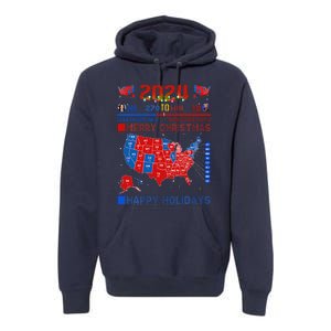 2024 Electoral Map Merry Christmas Trump Landslide Holiday Premium Hoodie