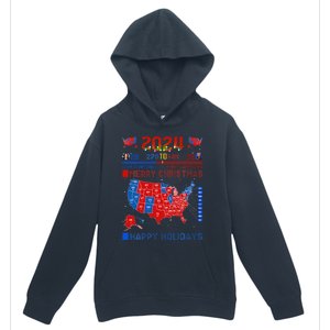 2024 Electoral Map Merry Christmas Trump Landslide Holiday Urban Pullover Hoodie