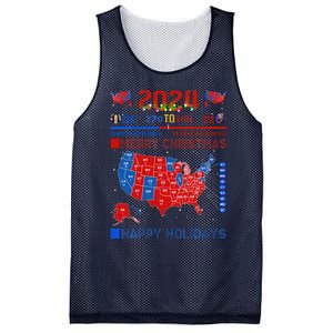 2024 Electoral Map Merry Christmas Trump Landslide Holiday Mesh Reversible Basketball Jersey Tank