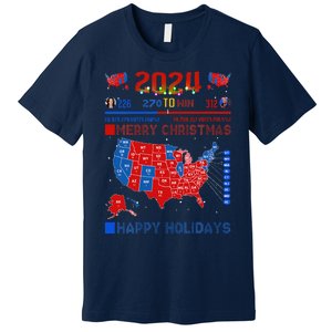 2024 Electoral Map Merry Christmas Trump Landslide Holiday Premium T-Shirt