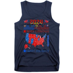 2024 Electoral Map Merry Christmas Trump Landslide Holiday Tank Top