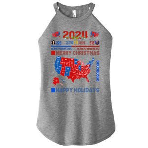 2024 Electoral Map Merry Christmas Trump Landslide Holiday Women's Perfect Tri Rocker Tank