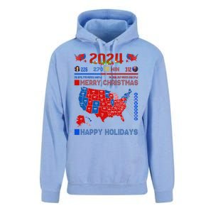 2024 Electoral Map Merry Christmas Trump Landslide Holiday Unisex Surf Hoodie