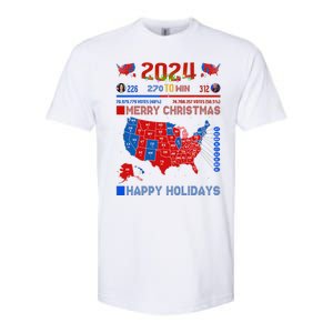 2024 Electoral Map Merry Christmas Trump Landslide Holiday Softstyle CVC T-Shirt