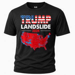 2024 Electoral Map Trump Landslide Red Election Map Cooling Performance Crew T-Shirt