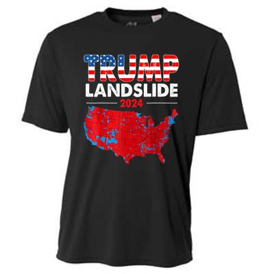 2024 Electoral Map Trump Landslide Red Election Map Cooling Performance Crew T-Shirt