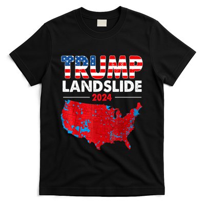 2024 Electoral Map Trump Landslide Red Election Map T-Shirt