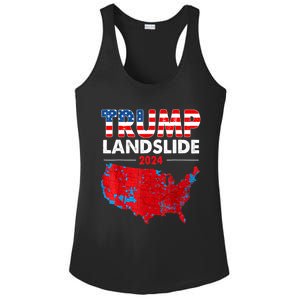 2024 Electoral Map Trump Landslide Red Election Map Ladies PosiCharge Competitor Racerback Tank