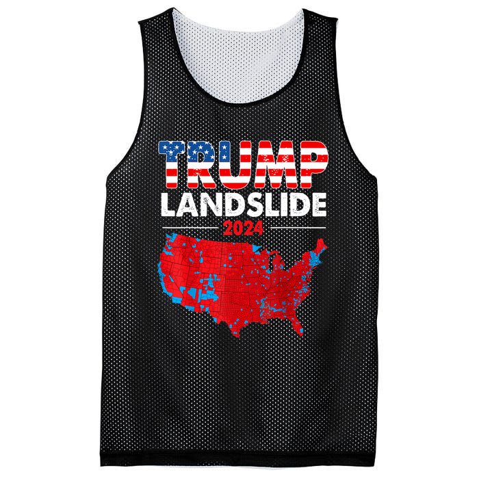 2024 Electoral Map Trump Landslide Red Election Map Mesh Reversible Basketball Jersey Tank