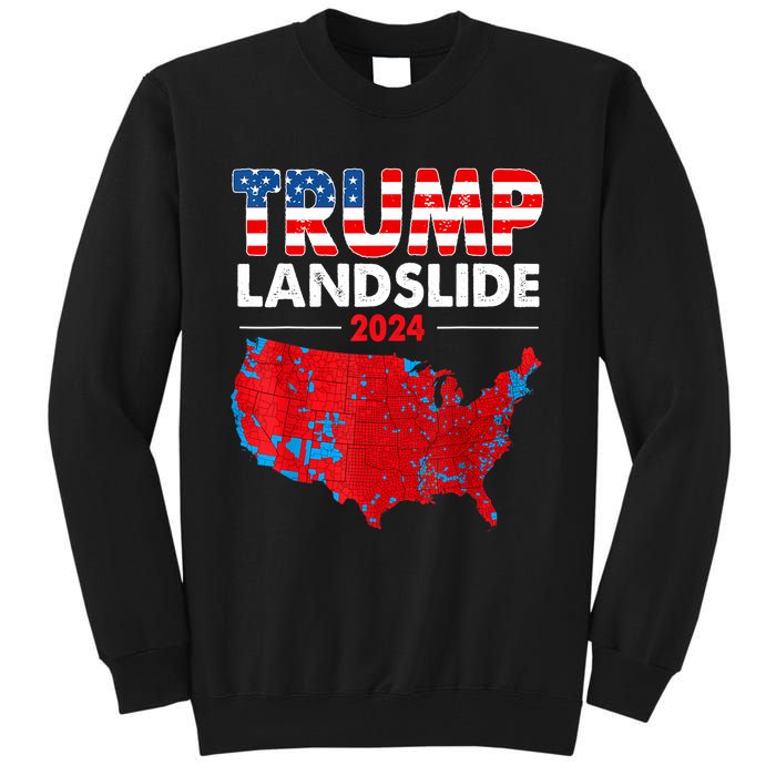 2024 Electoral Map Trump Landslide Red Election Map Tall Sweatshirt