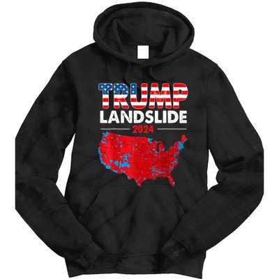 2024 Electoral Map Trump Landslide Red Election Map Tie Dye Hoodie