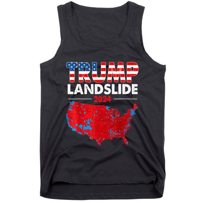 2024 Electoral Map Trump Landslide Red Election Map Tank Top