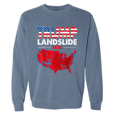 2024 Electoral Map Trump Landslide Red Election Map Garment-Dyed Sweatshirt