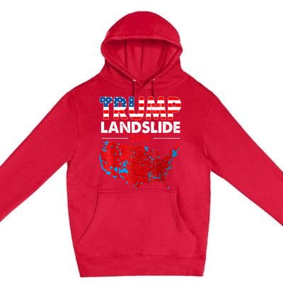 2024 Electoral Map Trump Landslide Red Election Map Premium Pullover Hoodie