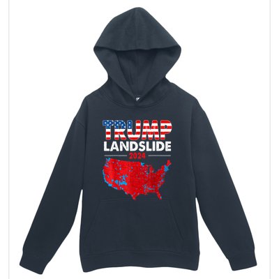 2024 Electoral Map Trump Landslide Red Election Map Urban Pullover Hoodie