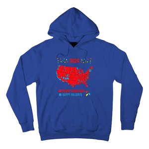 2024 Electoral Map Merry Christmas Trump Landslide Hoodie