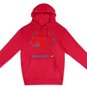 2024 Electoral Map Merry Christmas Trump Landslide Premium Pullover Hoodie