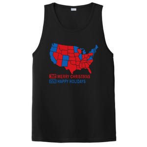 2024 Electoral Map Merry Christmas Trump Landslide Holiday PosiCharge Competitor Tank