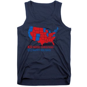 2024 Electoral Map Merry Christmas Trump Landslide Holiday Tank Top