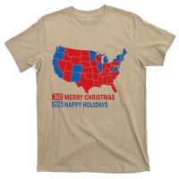 2024 Electoral Map Merry Christmas Trump Landslide Holiday T-Shirt