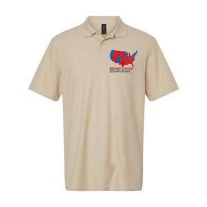 2024 Electoral Map Merry Christmas Trump Landslide Holiday Softstyle Adult Sport Polo