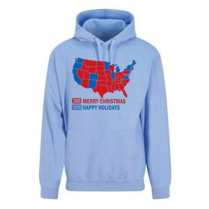 2024 Electoral Map Merry Christmas Trump Landslide Holiday Unisex Surf Hoodie