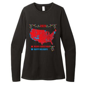 2024 Electoral Map Merry Christmas Trump Landslide Holiday Womens CVC Long Sleeve Shirt