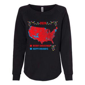 2024 Electoral Map Merry Christmas Trump Landslide Holiday Womens California Wash Sweatshirt