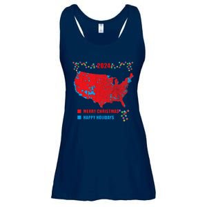 2024 Electoral Map Merry Christmas Trump Landslide Holiday Ladies Essential Flowy Tank