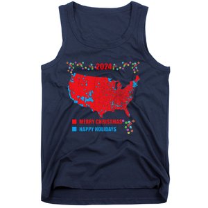 2024 Electoral Map Merry Christmas Trump Landslide Holiday Tank Top