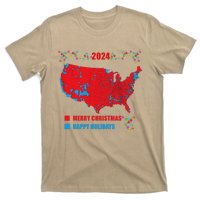 2024 Electoral Map Merry Christmas Trump Landslide Holiday T-Shirt