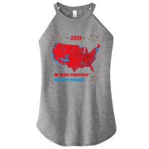 2024 Electoral Map Merry Christmas Trump Landslide Holiday Women's Perfect Tri Rocker Tank