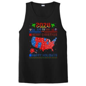 2024 Electoral Map Merry Christmas Trump Landslide Holiday PosiCharge Competitor Tank