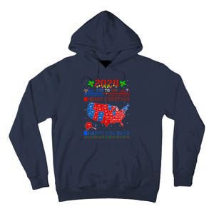 2024 Electoral Map Merry Christmas Trump Landslide Holiday Tall Hoodie